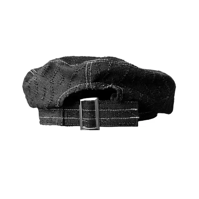 Béret en denim rayé pour femmes, casquette de peintre de documents purs, chapeau d'automne et d'hive