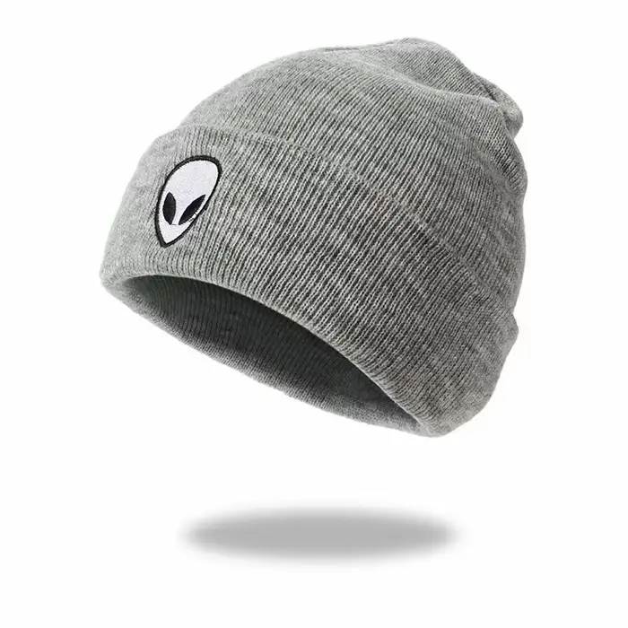 Nouveau chapeau en tricot Style Hip-hop motif de crâne broderie crâne tricot chapeau chaud laine cha