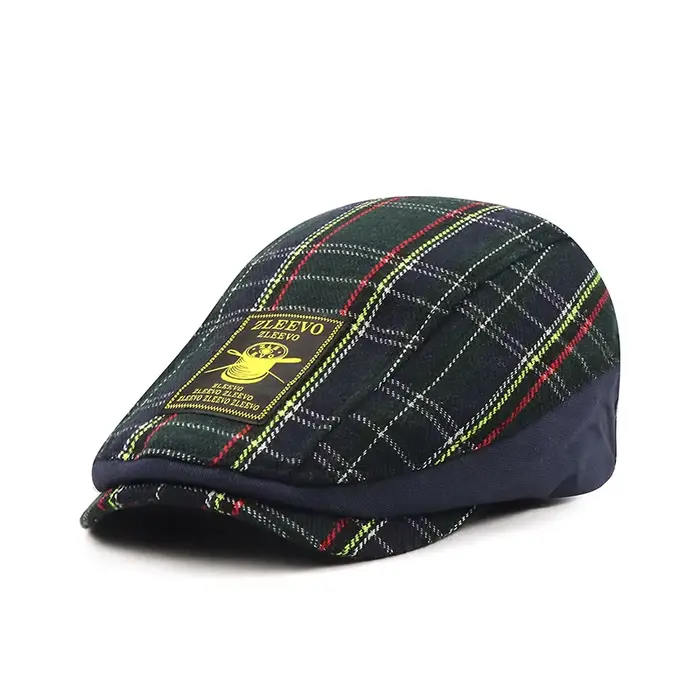 Chapeau de bérets décontractés pour hommes et femmes, visières brodées en coton lavé, casquettes à v