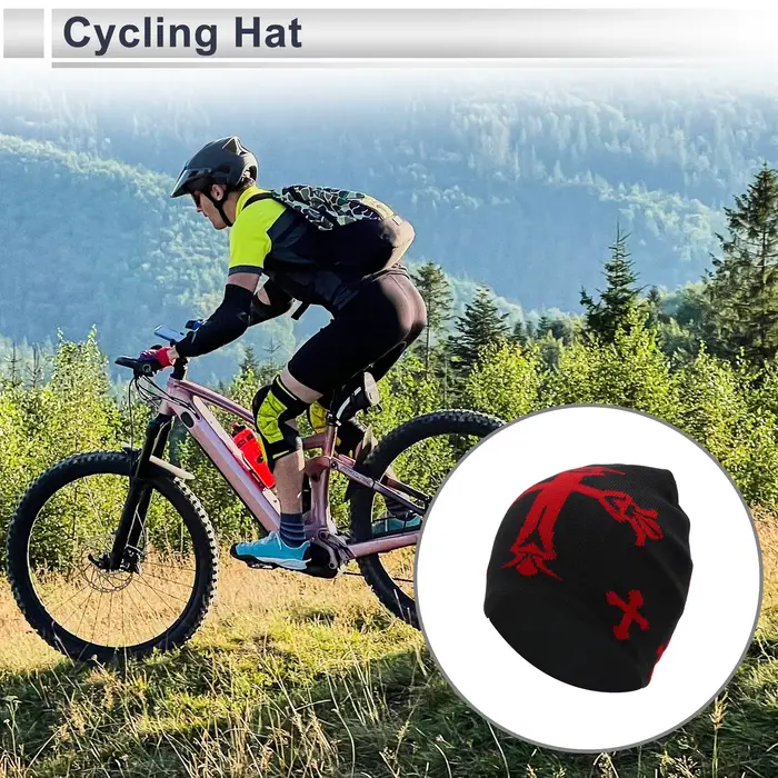 Chapeau de vélo chaud et confortable avec doublure de casque pour hommes et femmes, idéal pour le vélo, le sport, l'entraînement et les courses