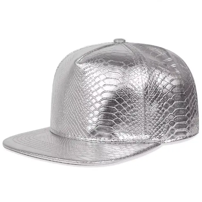 Casquette de baseball ajustable en cuir PU à visière plate, style hip-hop, protection solaire, casqu