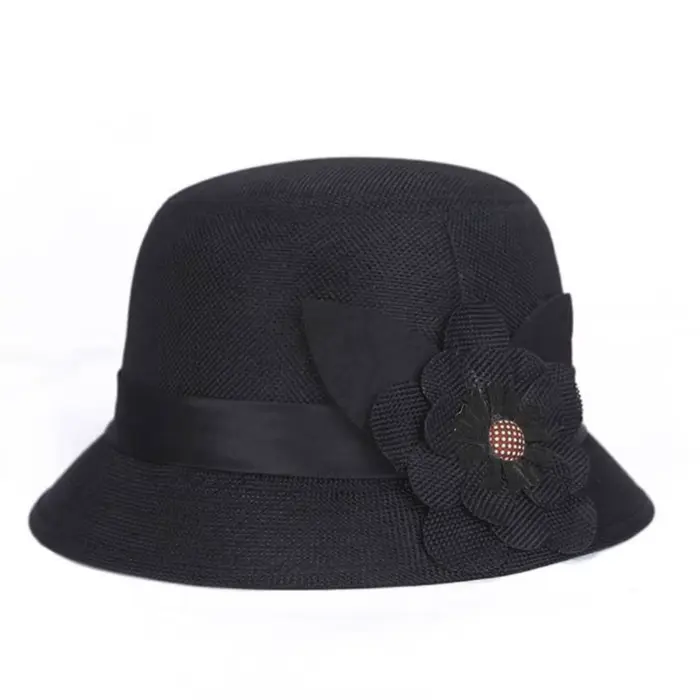 Chapeau Cloche en Feutre Doux en Lin Vintage