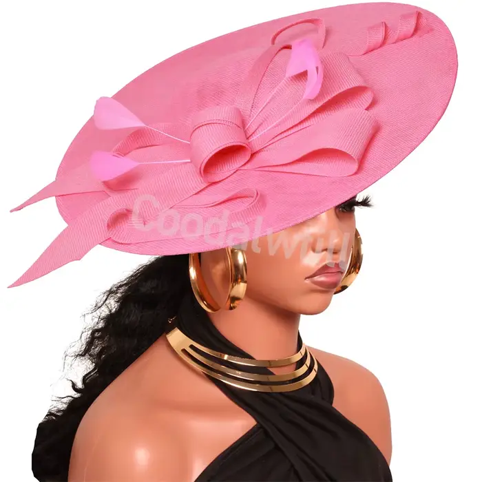 Grand Chapeau fascinateur rose Derby