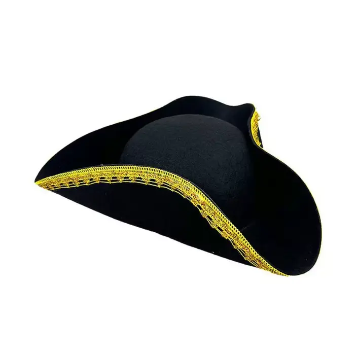 Chapeaux de Cowboy occidentaux Vintage en Faux cuir, casquette de Pirates Tricorn pour spectacle sur