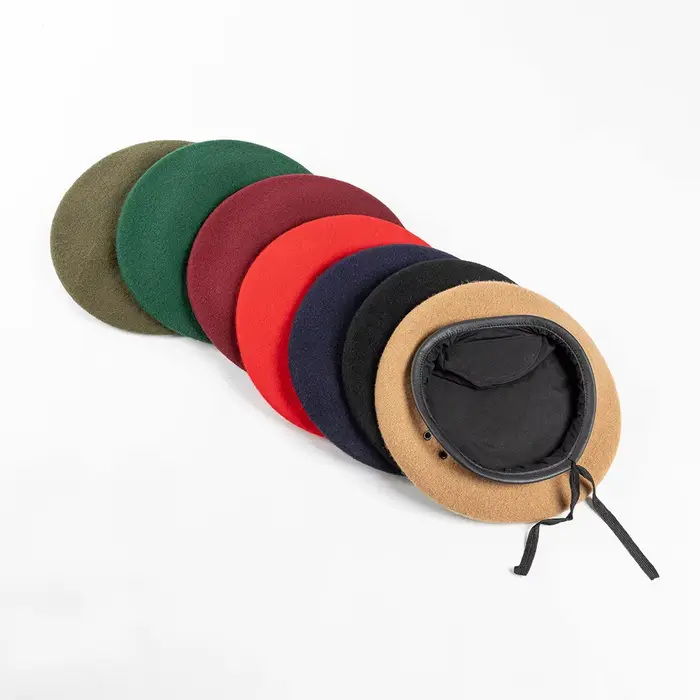 Béret de soldats en laine unisexe multifonctionnel, casquette de protection militaire avec œillet ventilé et réglage de taille pour quatre saisons