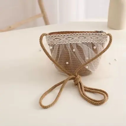 Chapeau de paille pour bébé fille de 3 à 6 ans, chapeaux de plage d'été avec nœud papillon et perles