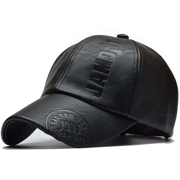 Casquette de baseball réglable en cuir PU pour hommes, chapeau de papa, para zones, casquettes de ca