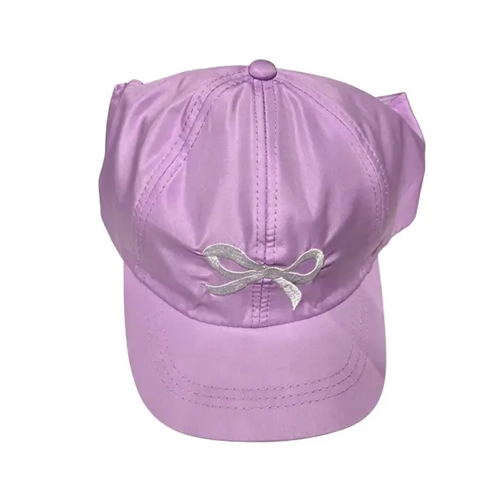 Casquette de baseball brodée avec un nœud ​ ​   Conception de queue vide ​ ​   Sangle réglable ​ ​ ​