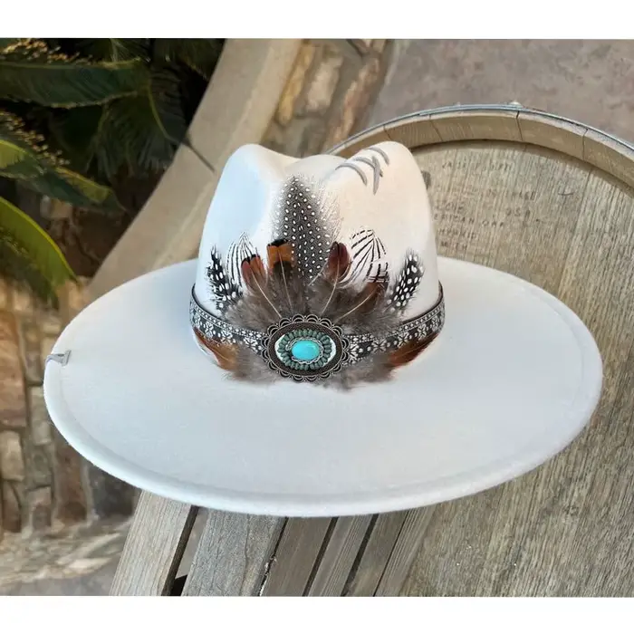 Chapeaux Fedora à large bord pour hommes et femmes, chapeau en daim feutre, accessoire en plumes Fed