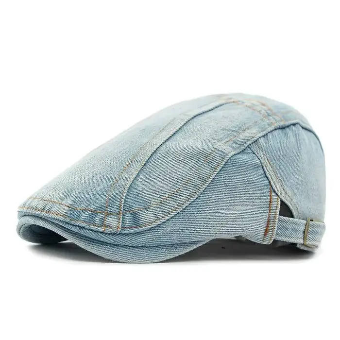 Casquette Gavroche en Jean Lavé Unisexe Réglable pour Hommes et Femmes – Idéale pour les Activités d