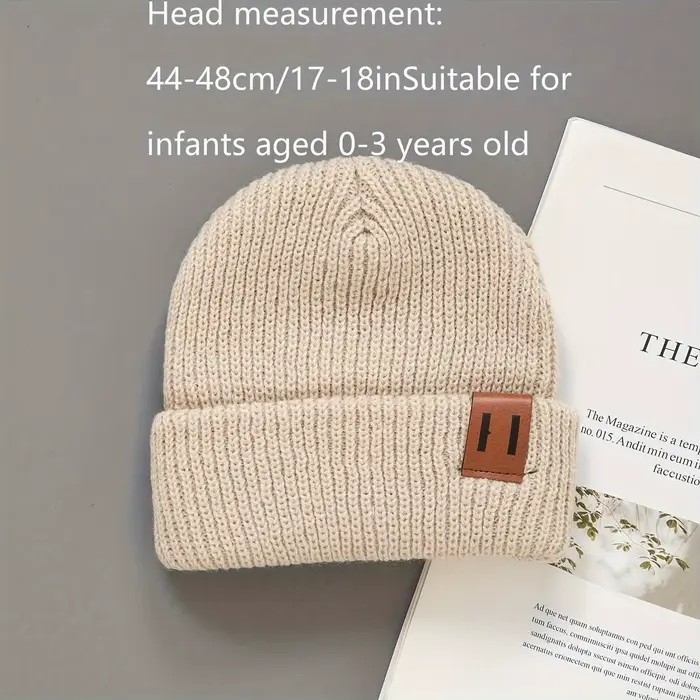 Chapeau Tricoté Doux pour Nouveau-Né Mignon Adapté à L'Étirement Léger et Chaud Pour L'Hiver Tous Les Styles Occasions Spéciales
