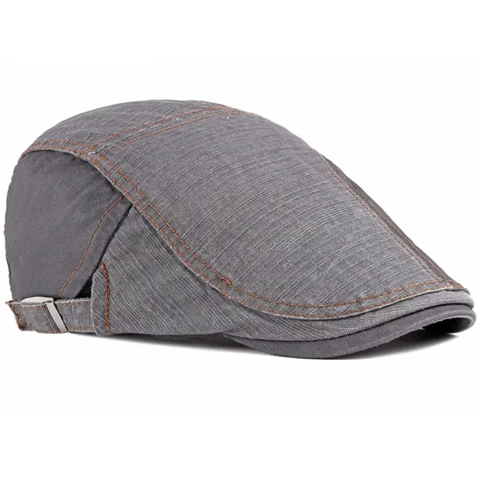 Bérets HT2953 pour Hommes et Femmes – Chapeau Béret Printemps-Été-Automne – Casquette Plate d'Artiste Peintre 100% Coton Réglable