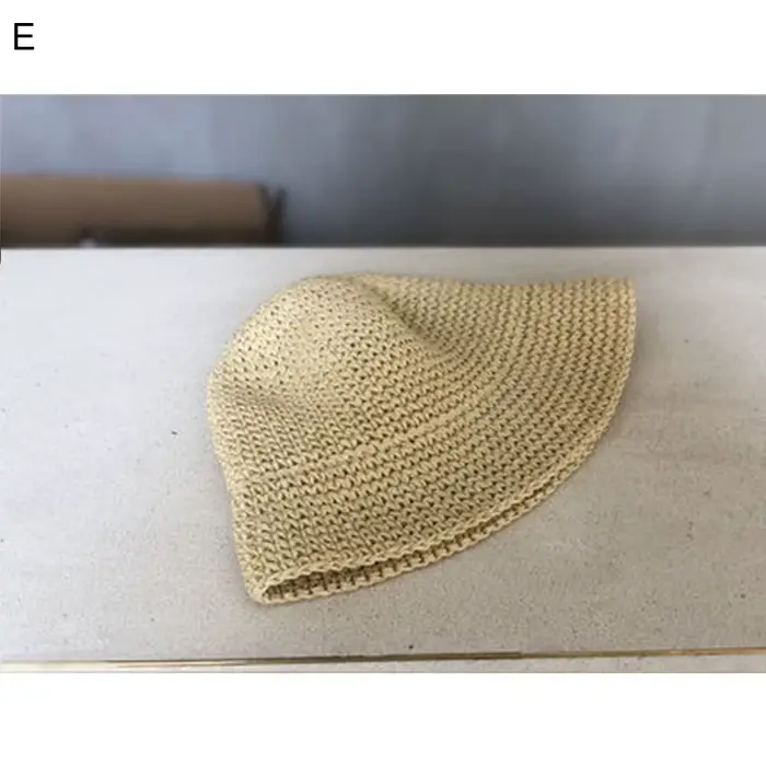 Chapeau de paille décontracté pour les vacances, chapeau de pêcheur tissé à la main, chapeau de sole