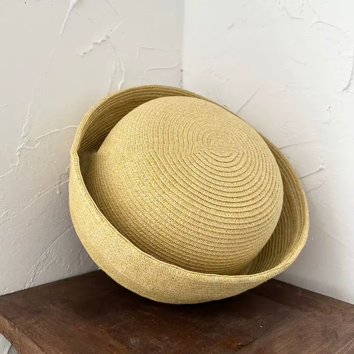 Nouveaux chapeaux de soleil en raphia crochetés à la main pour femmes, style marin, vintage, fedoras