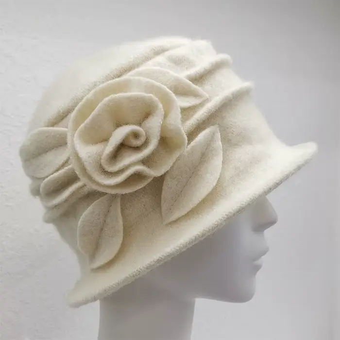Nouveau moyen âge dames laine chapeau maman