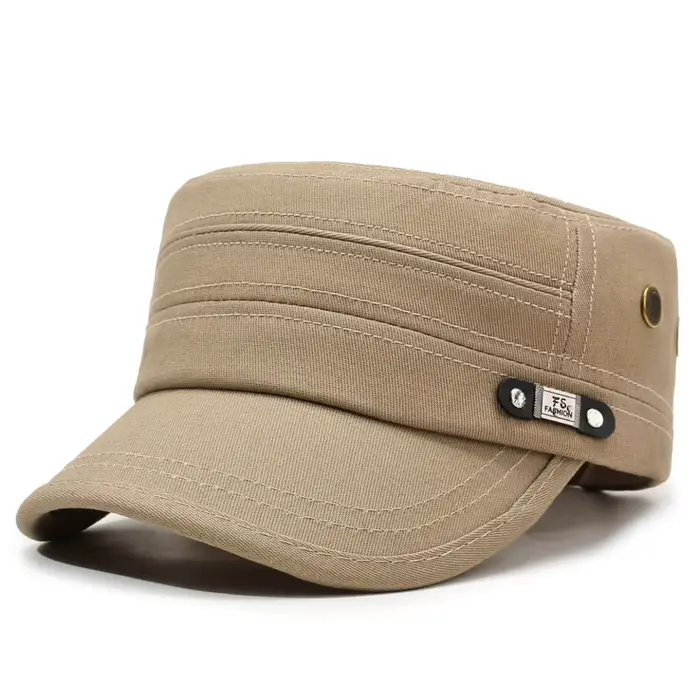 Chapeau haut de forme plat de couleur unie pour hommes pour les loisirs et les voyages en plein air