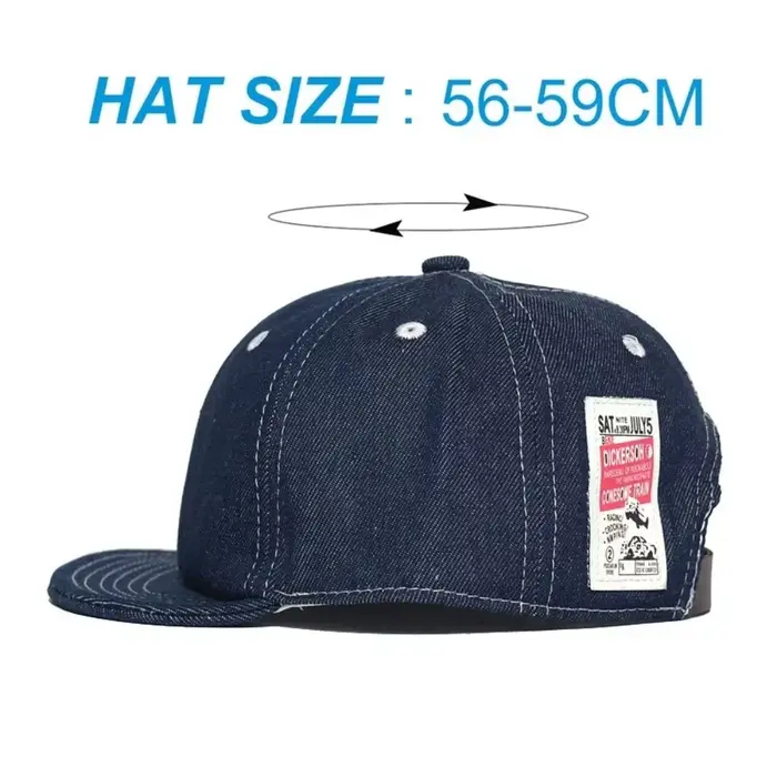 Casquette de baseball en jean vintage style hip-hop respirante