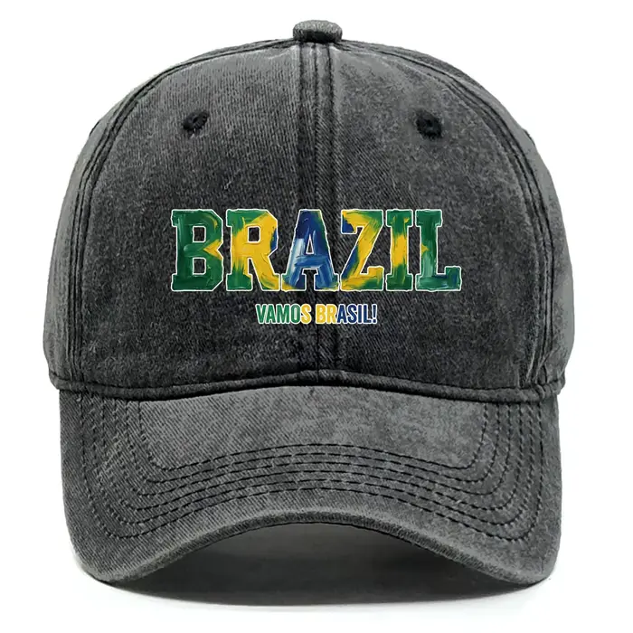 Casquette de baseball réglable avec drapeau du Brésil imprimé, unisexe, avec bande anti-transpiratio
