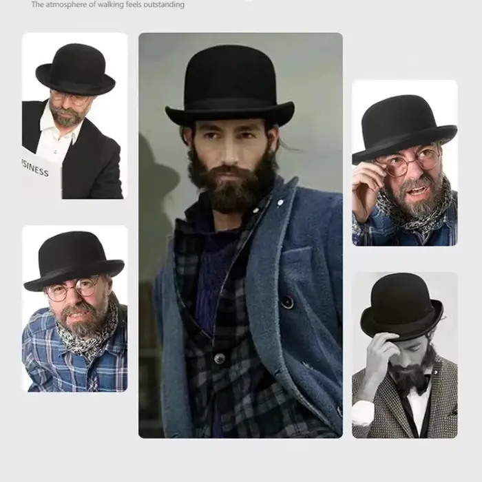 Chapeau melon 100% laine pour hommes