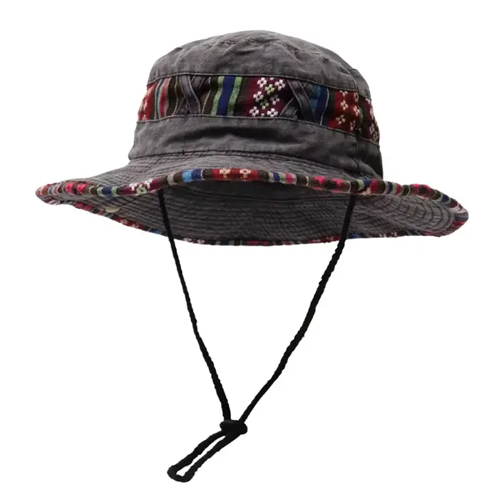 Chapeau de pêcheur à cordon de serrage