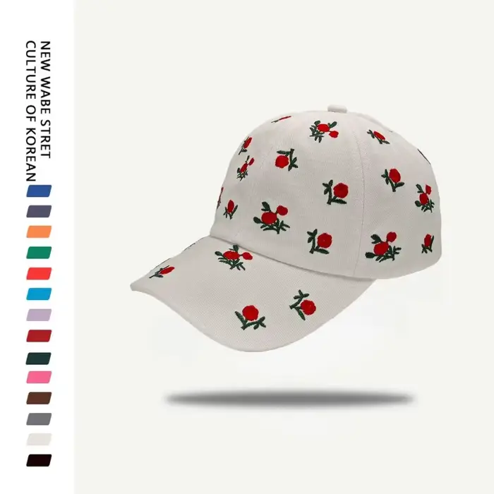 Nouvelle casquette de baseball brodée motif rose pour hommes et femmes