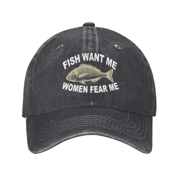 Chapeau femmes me veux des poissons me peur chapeau pour femmes casquette de Baseball casquette grap