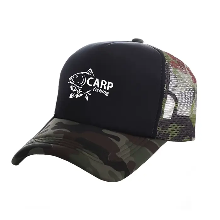Carpe poisson camionneur casquettes hommes drôle pêche impression chapeau casquette de Baseball Cool été unisexe maille
