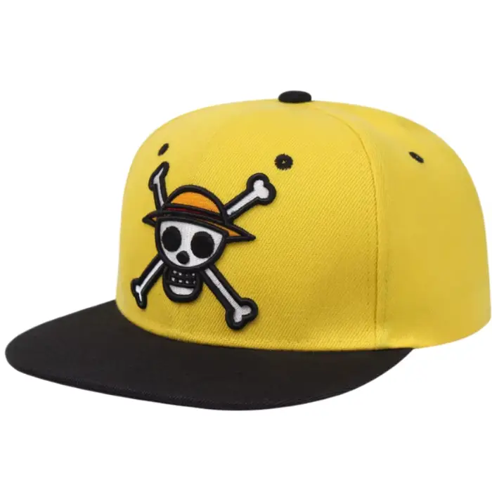 Casquette de baseball brodée Luffy Pirate Skull, motif dessin animé tendance, personnalisée, style h