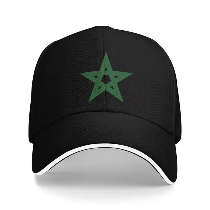 Casquette de baseball décontractée d'été unisexe avec drapeau du Maroc, style camionneur, pour le te