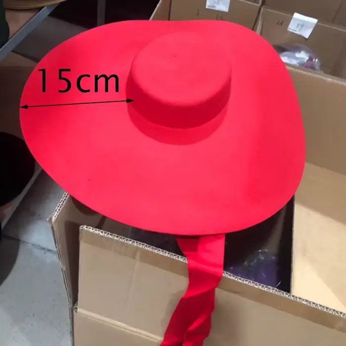 Chapeau en super laine rouge extra large pour hommes et femmes
