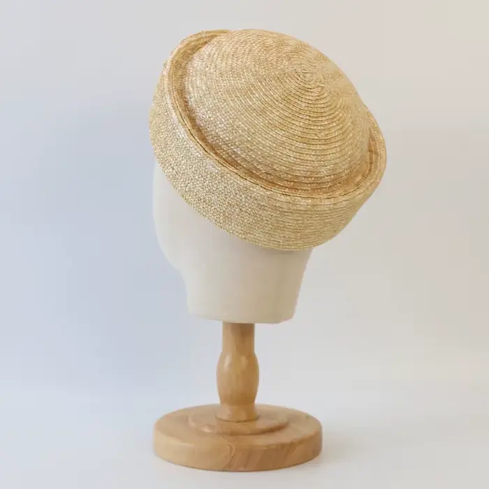 100 % naturel Chapeau de paille rond pour hommes et femmes