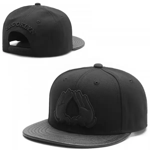 Pangkb-Casquette Brookcircn pour Homme et Femme, Chapeau à Bord en Cuir Blanc ou Noir, Style Hip Hop
