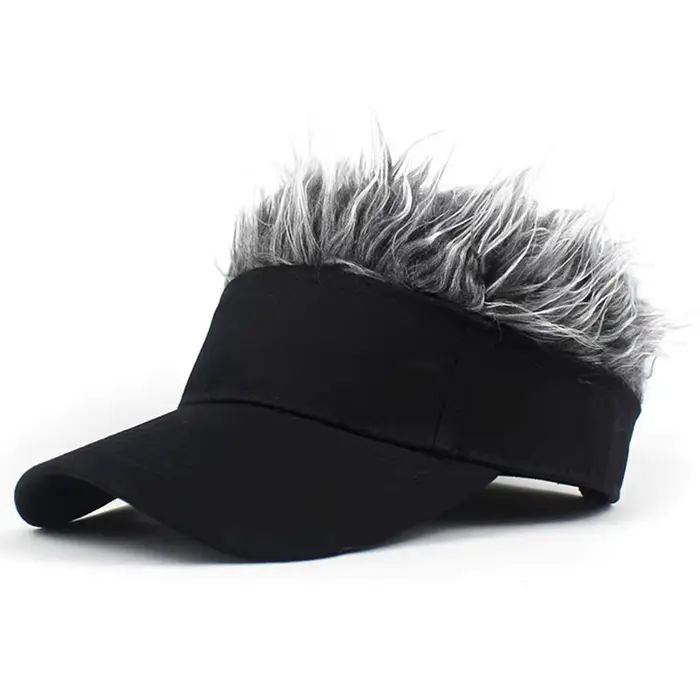 Chapeau de perruque unisexe en poils à pointes avec perruques à pointes, pare-soleil d'extérieur, ca