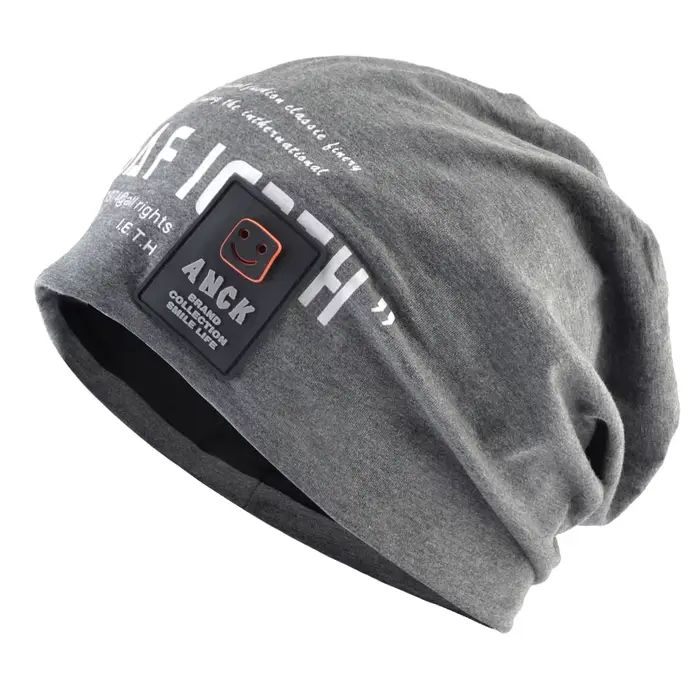 Bonnet homme chapeaux automne extérieur mince décontracté Skullies bonnets impression lettres Street