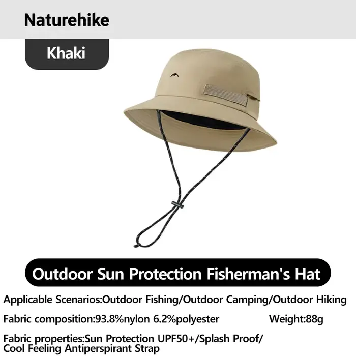 Naturehike – chapeau d'extérieur réglable, Protection solaire, ombre respirante, pliable, pour homme