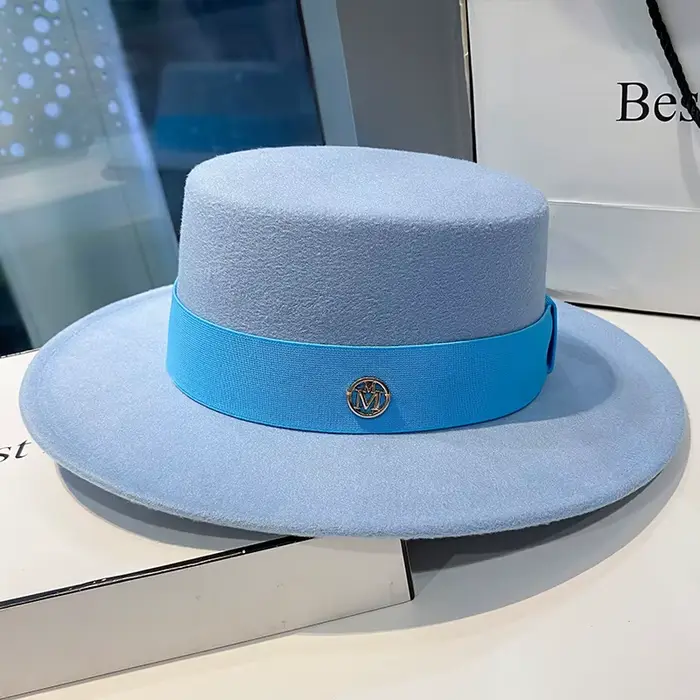 Fedora chapeaux pour femmes mode élégant melon robe casquettes Panama église mariage ruban bande cha