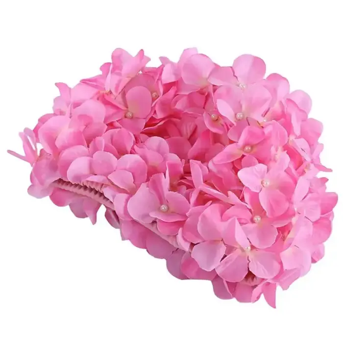 Floral femme pétale rétro bonnet de bain été mode fleur plage chapeau