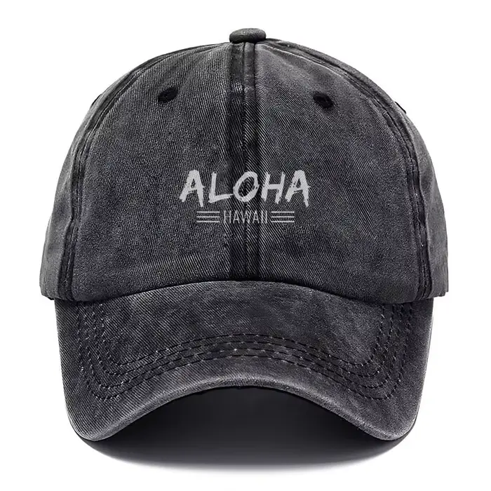 Casquette de baseball Aloha vintage en coton délavé, ajustable, style trucker vieilli, pour hommes e