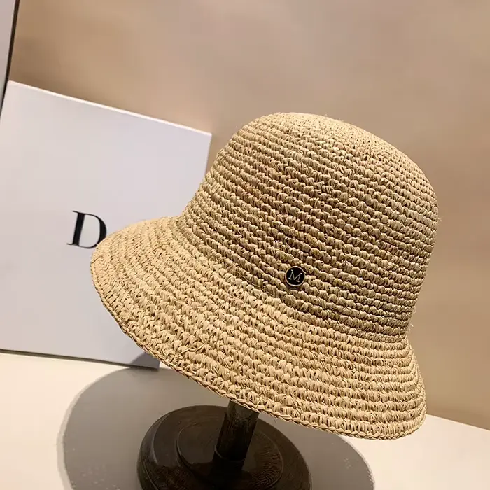 Chapeau de paille en raphia de haute qualité pour femmes