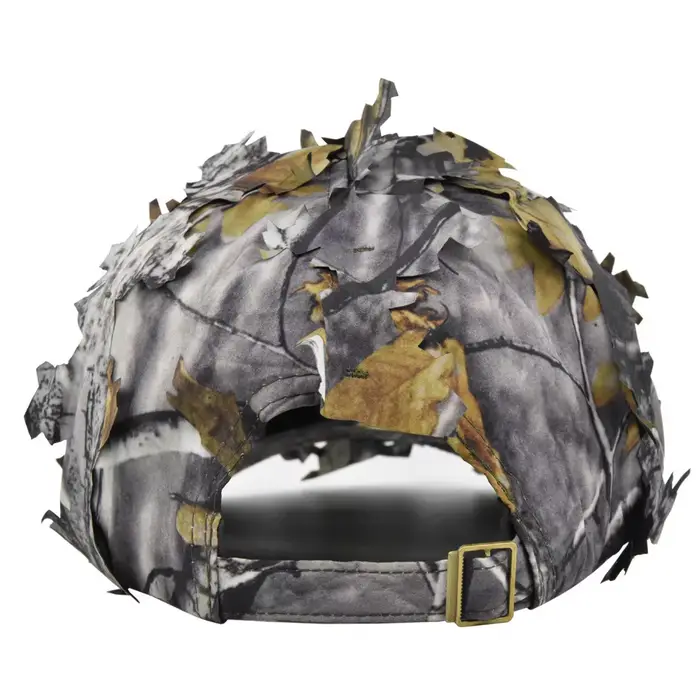 Casquette de baseball camouflage ornée de feuilles pour hommes et femmes