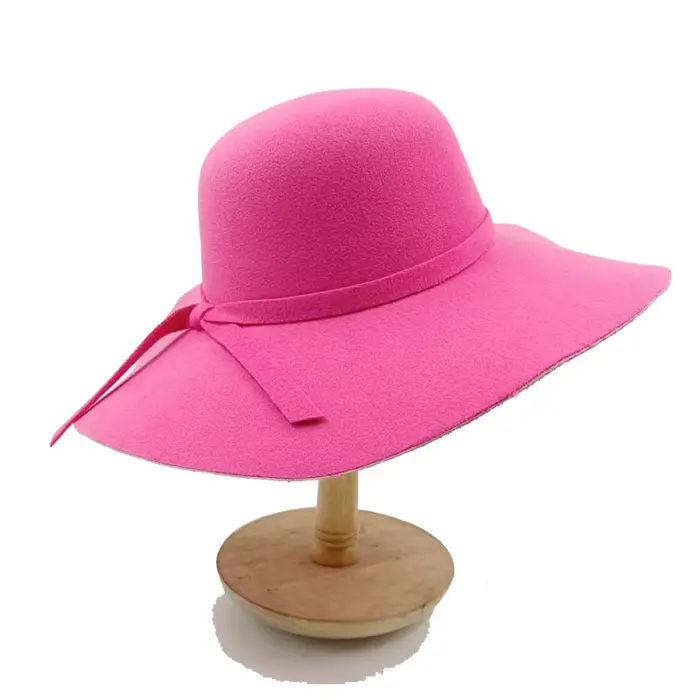 Femmes chapeau automne hiver Vintage disquette chapeau femmes élégant feutre Fedora chapeau à large 