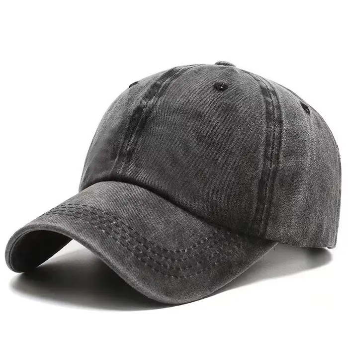 Casquette de baseball en jean délavé pour homme et femme, style vintage hip-hop, couleur unie, pour 