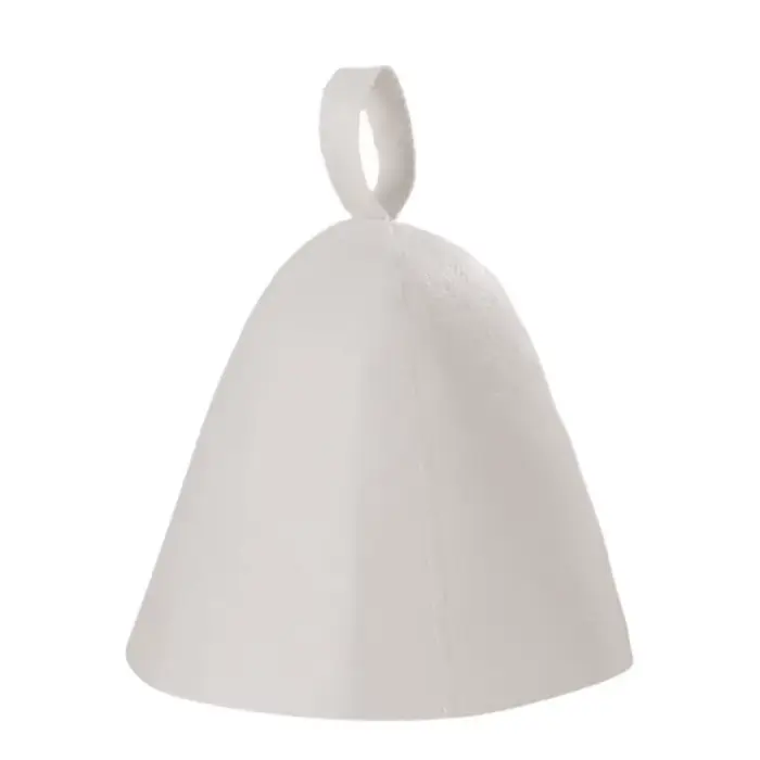 Chapeau de Sauna en feutre de laine blanche Pure, casquette Banya, Protection de la tête pour douche