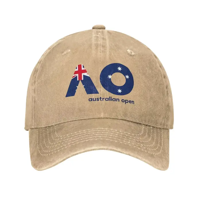 Casquettes de baseball drapeau AO ouvert australien décontracté en détresse lavé Tennis Fitness Snapback chapeau