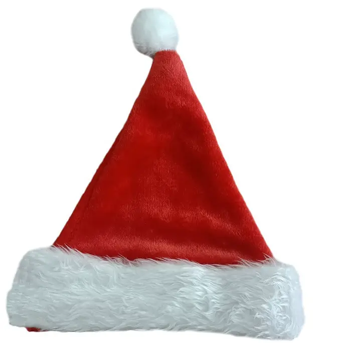 Chapeaux de Père Noël pour adultes et enfants, garniture en peluche à fourrure, patchwork, bonnets d