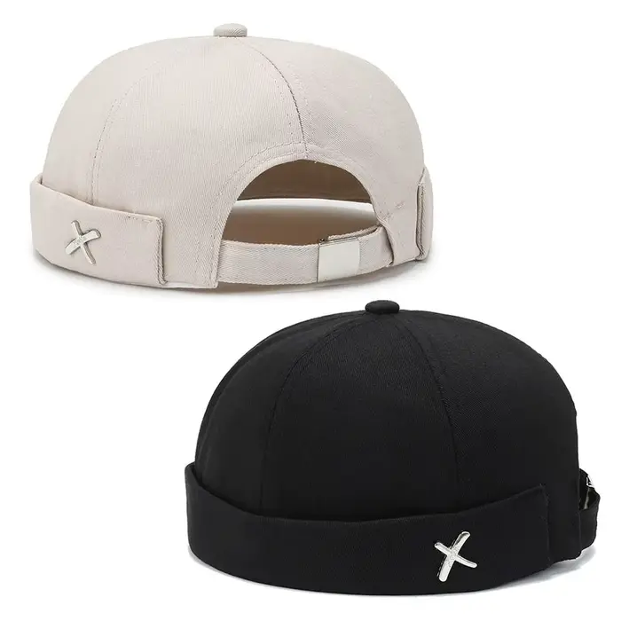 Casquette Docker sans visière style vintage délavé
