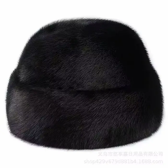 Chapeaux marron pour hommes, béret élégant, à la mode, en fourrure épaisse, Bonnet noir en laine, St