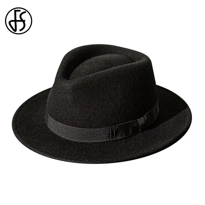 FS – chapeaux de Jazz noirs pour hommes et femmes