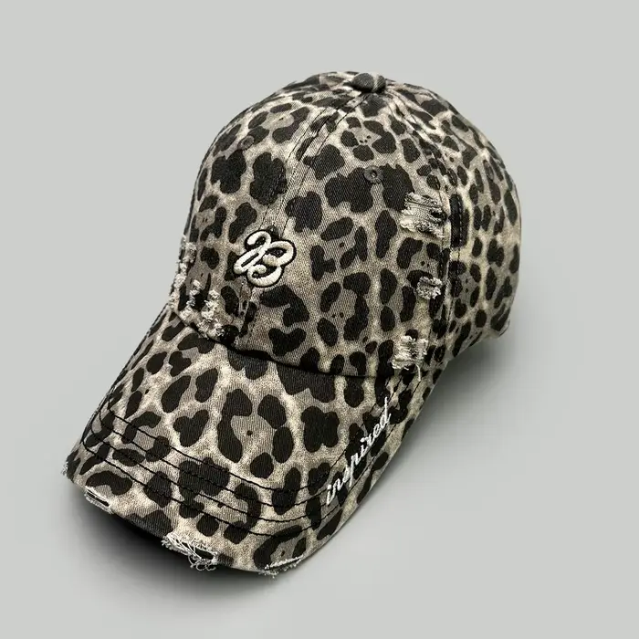 Nouvelles casquettes de baseball rétro pour femmes, à imprimé léopard et broderie, style déchiré, po