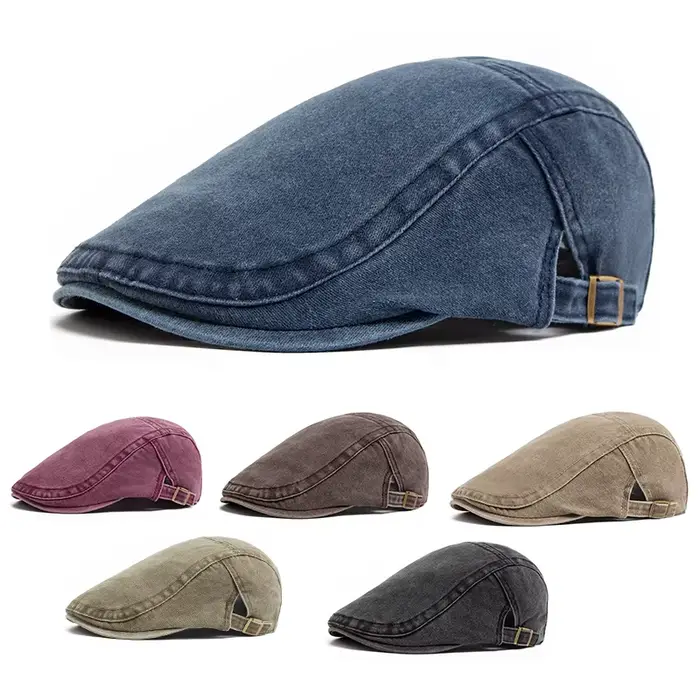 Béret Vintage en coton pour hommes et femmes